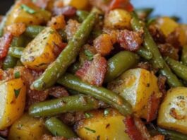 Country Ranch Green Beans and Potatoes with Bacon