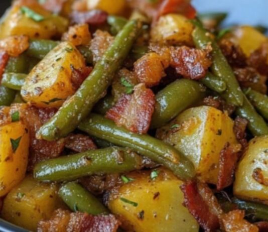 Country Ranch Green Beans and Potatoes with Bacon